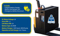 Vestil EPT-2748-45-AGM steel electric pallet truck with agm batteries feature overview 1