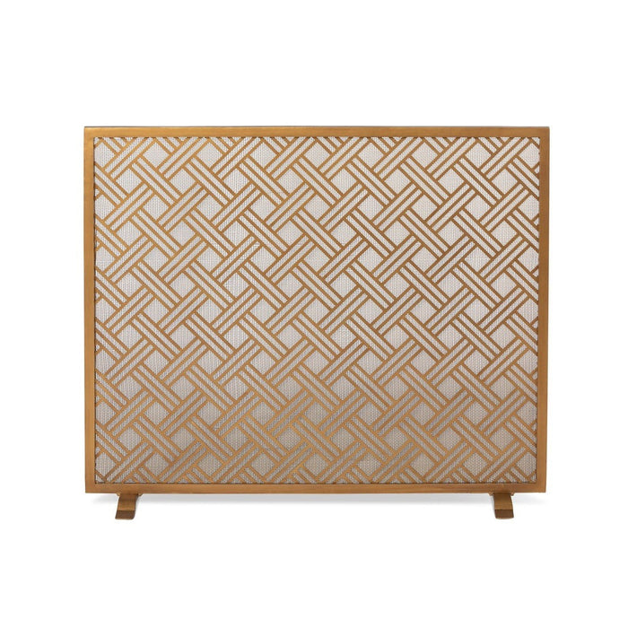 Park Hill Collection Urban Living Cross Hatch Fire Screen ERR26052 Park Hill Collection