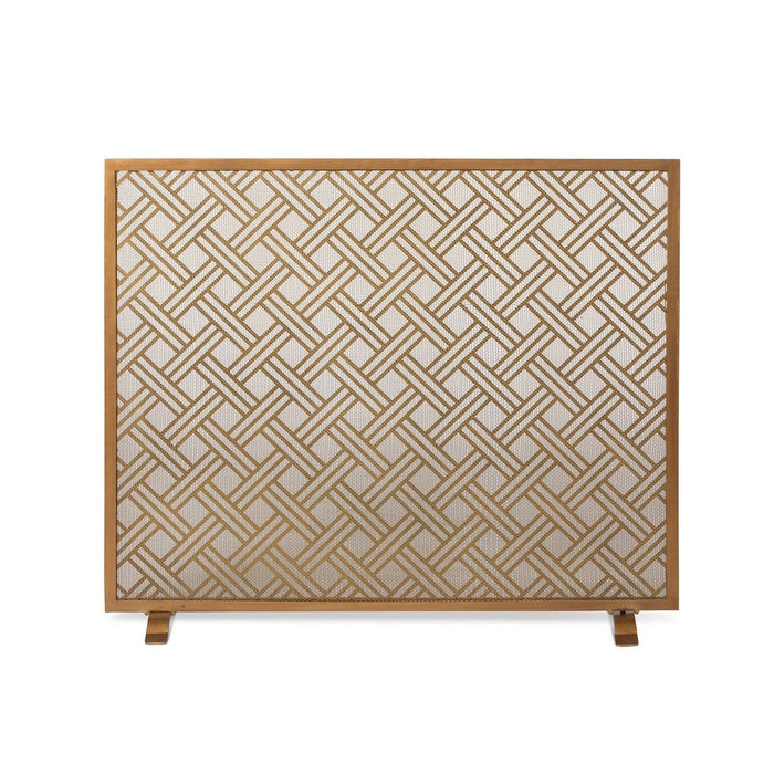 Park Hill Collection Urban Living Cross Hatch Fire Screen ERR26052 Park Hill Collection