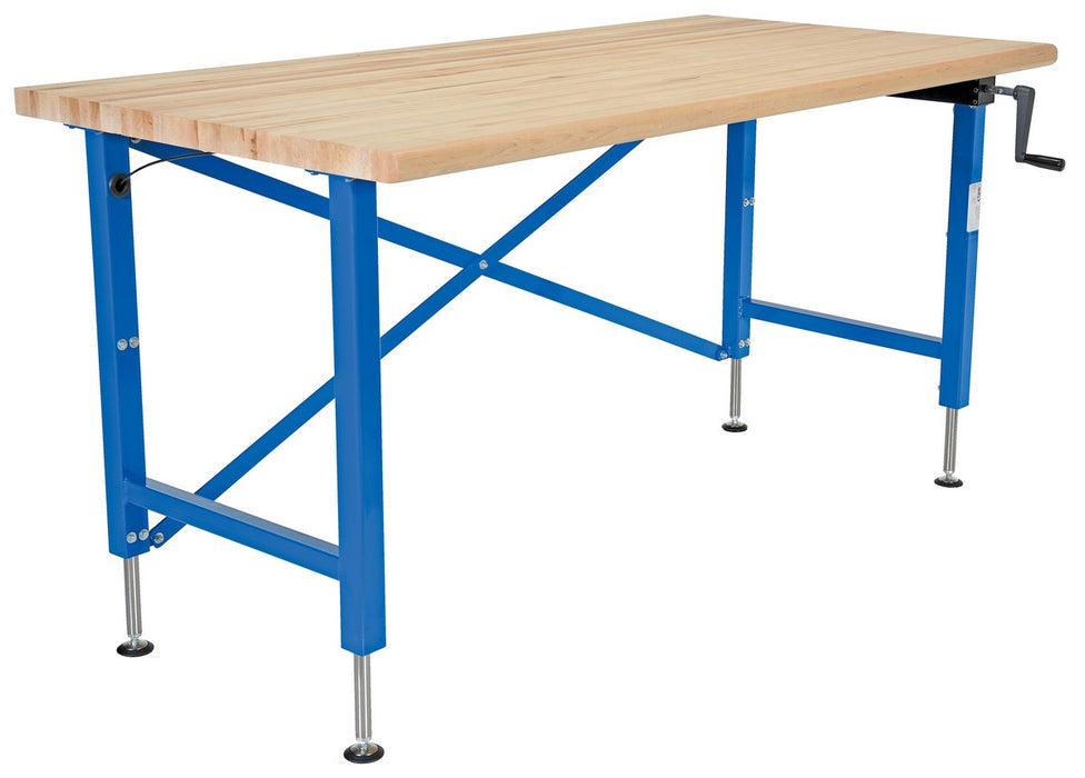 Vestil EWB-7236 steel/wood manual adjustable ergonomic work bench - view 4
