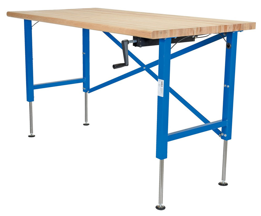 Vestil EWB-7236 steel/wood manual adjustable ergonomic work bench - view 5