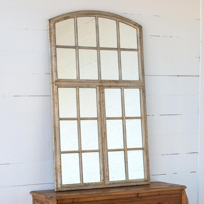 Park Hill Collection La Boheme Industrial Metal Pane Mirror EWI01078 Park Hill Collection