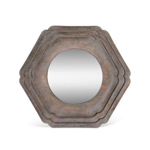 Park Hill Collection La Boheme Round Hex Layered Mirror EWI26004 Park Hill Collection