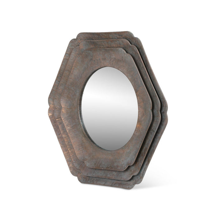 Park Hill Collection La Boheme Round Hex Layered Mirror EWI26004 Park Hill Collection