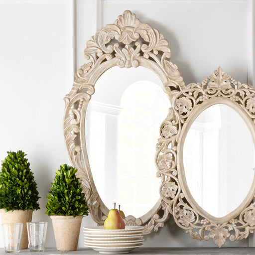 Park Hill Collection Country French Auvergne Hand Carved Wood Mirror EWI26056 Park Hill Collection