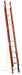 Vestil EXL-24 Fiberglass Extension Ladders with Aluminum Rings 24 Step 300 lb. Capacity Orange