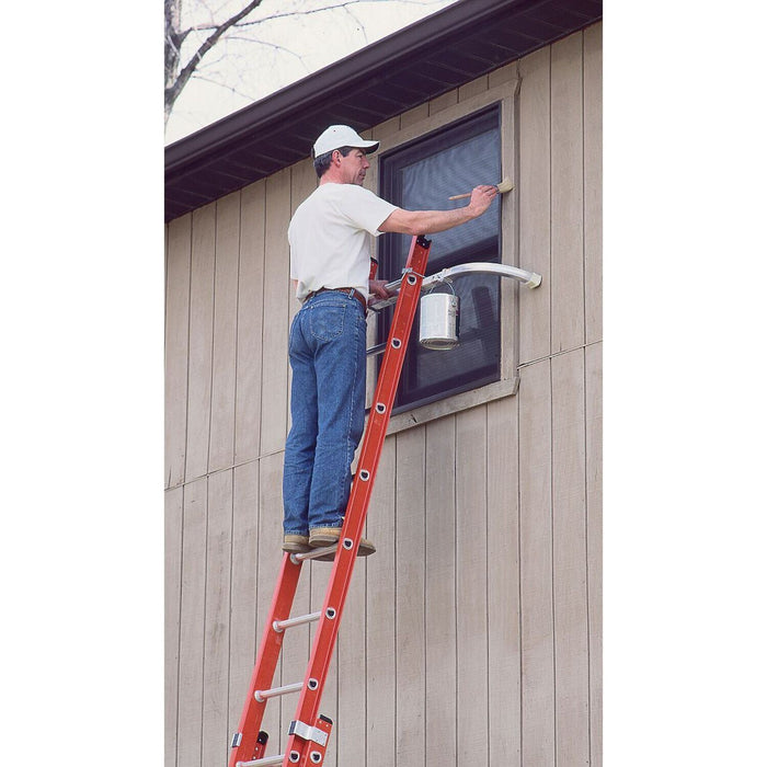 Vestil EXL-24 fiberglass extension ladders with aluminum rings - view 3