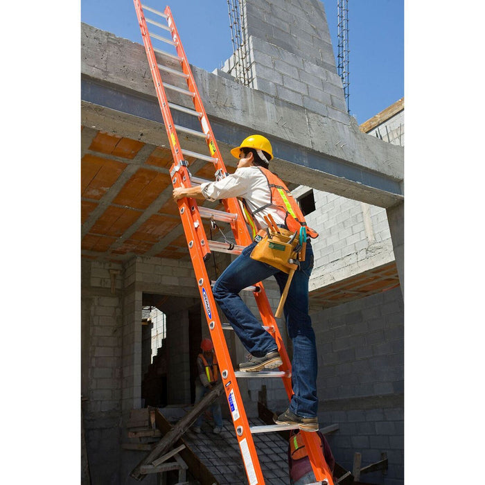 Vestil EXL-24 fiberglass extension ladders with aluminum rings - view 6