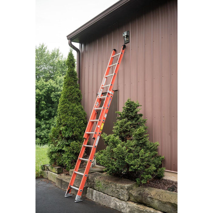Vestil EXL-28 fiberglass extension ladders with aluminum rings - view 2