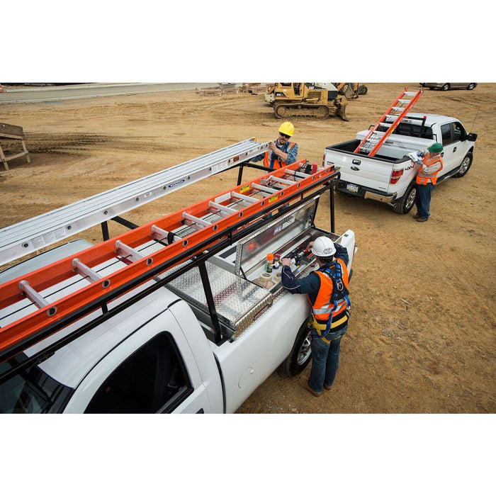 Vestil EXL-28 fiberglass extension ladders with aluminum rings - view 3