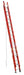 Vestil EXL-32 Fiberglass Extension Ladders with Aluminum Rings 32 Step 300 lb. Capacity Orange