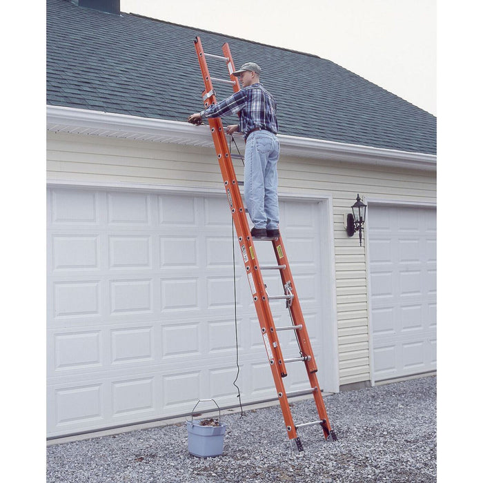 Vestil EXL-32 fiberglass extension ladders with aluminum rings - view 2
