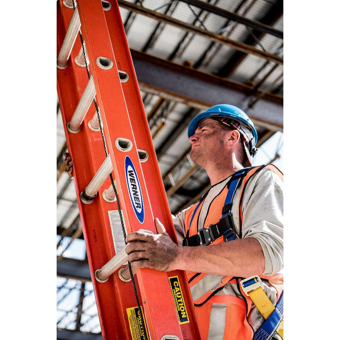 Vestil EXL-32 fiberglass extension ladders with aluminum rings - view 4