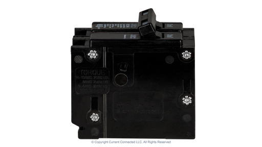 High quality photo of the Eaton - BR2100 - Double Pole Breaker 100A - Side View. Photographed by Current Connected