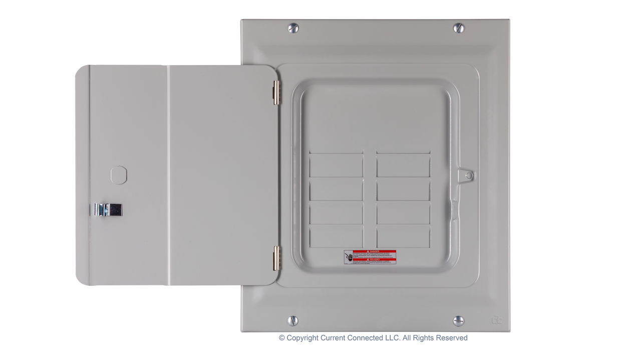 Eaton BR 125A 8-Space 16-Circuit Indoor Main Lug Loadcenter with Surface Door for Critical Loads or Small Main Panel - Urban Supply Inc