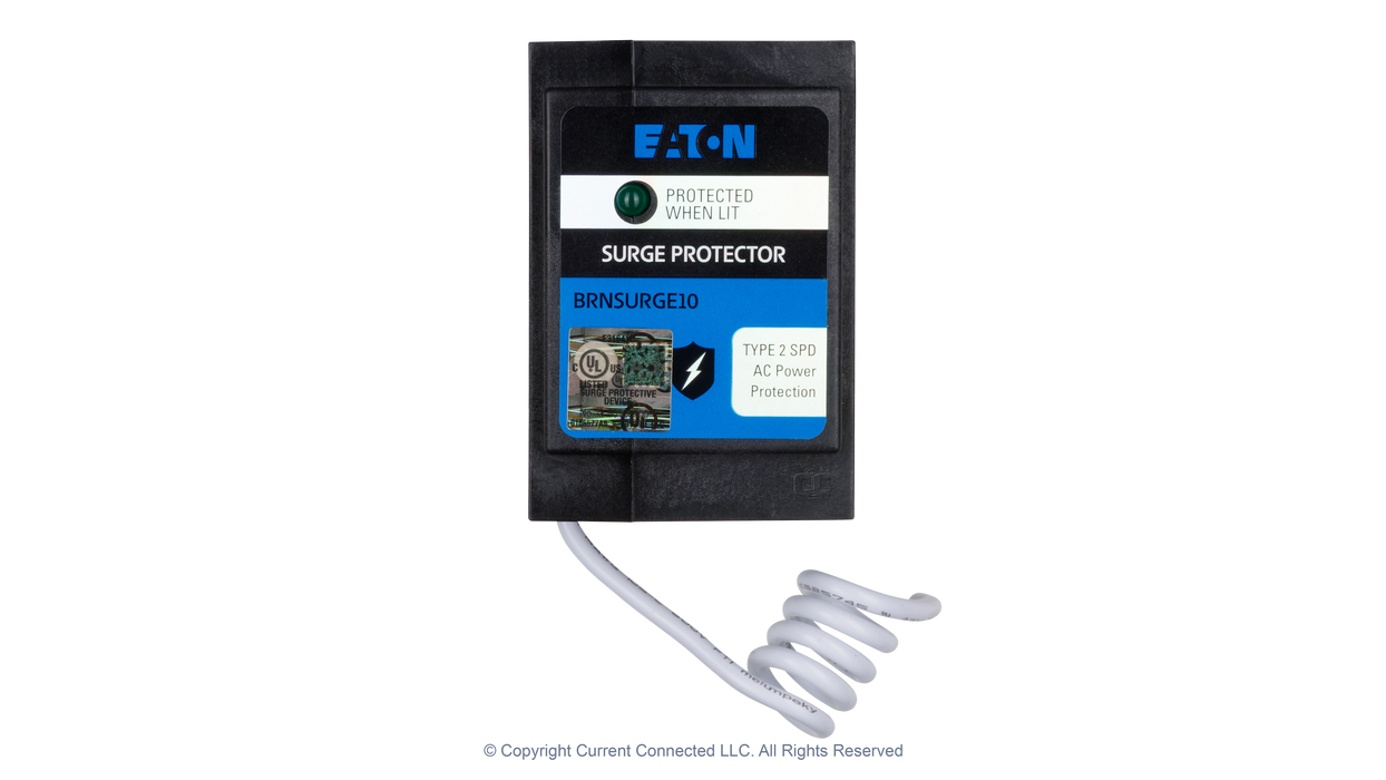 High quality photo of the Eaton - BRSSP - BR Plug-in Surge Protector Front View. Photographed by Current Connected