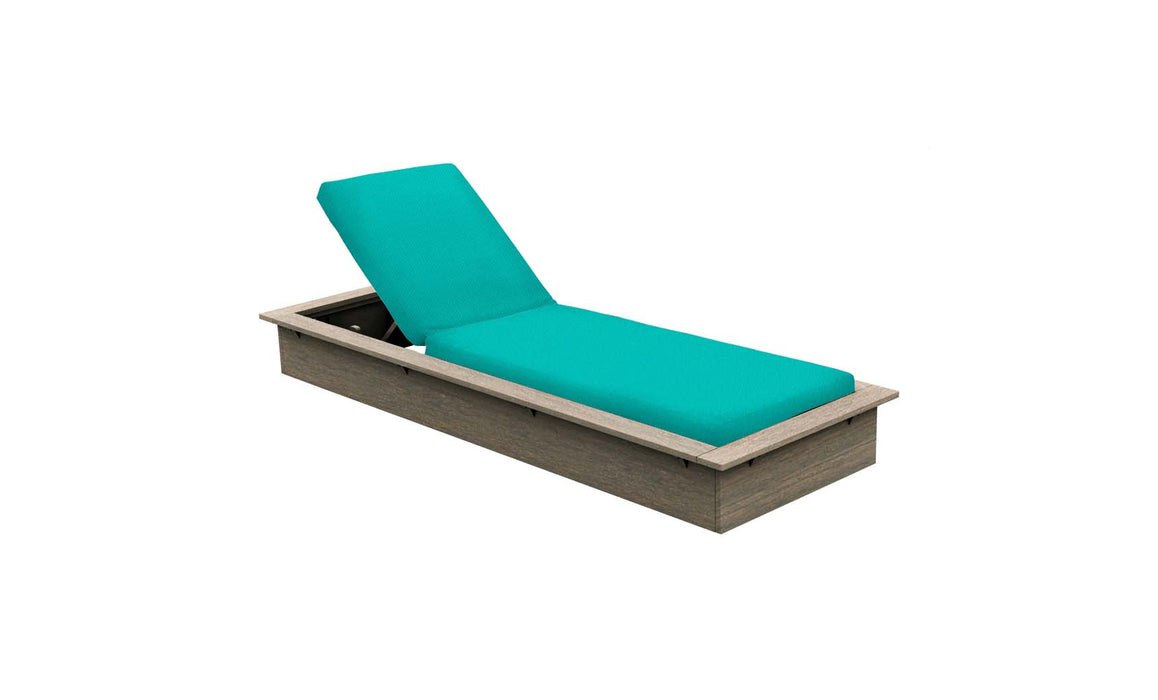 Ledge Lounger Echo Chaise — Wheat Base-4612 Aruba Fabric