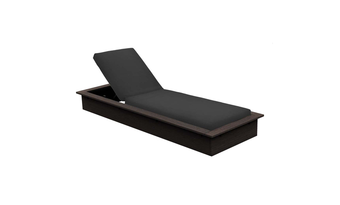 Ledge Lounger Echo Chaise — Flint Base-4608 Black Fabric