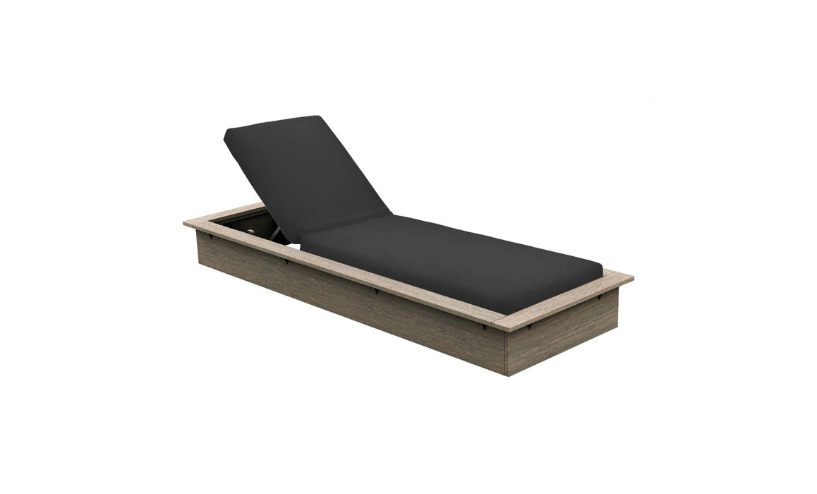 Ledge Lounger Echo Chaise — Wheat Base-4608 Black Fabric