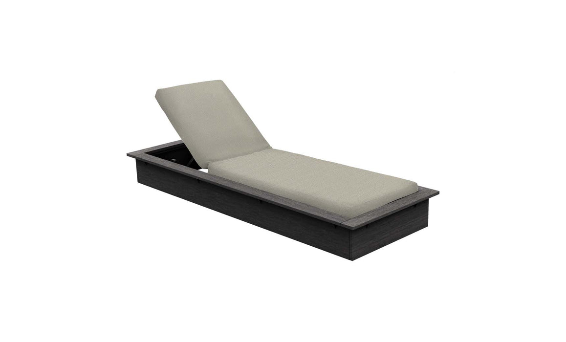 Ledge Lounger Echo Chaise — Fog Base-4630 Cadet Grey Fabric