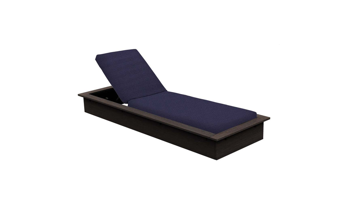 Ledge Lounger Echo Chaise — Flint Base-4646 Captain Navy Fabric