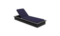 Ledge Lounger Echo Chaise — Fog Base-4646 Captain Navy Fabric