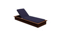 Ledge Lounger Echo Chaise — Harvest Base-4646 Captain Navy Fabric