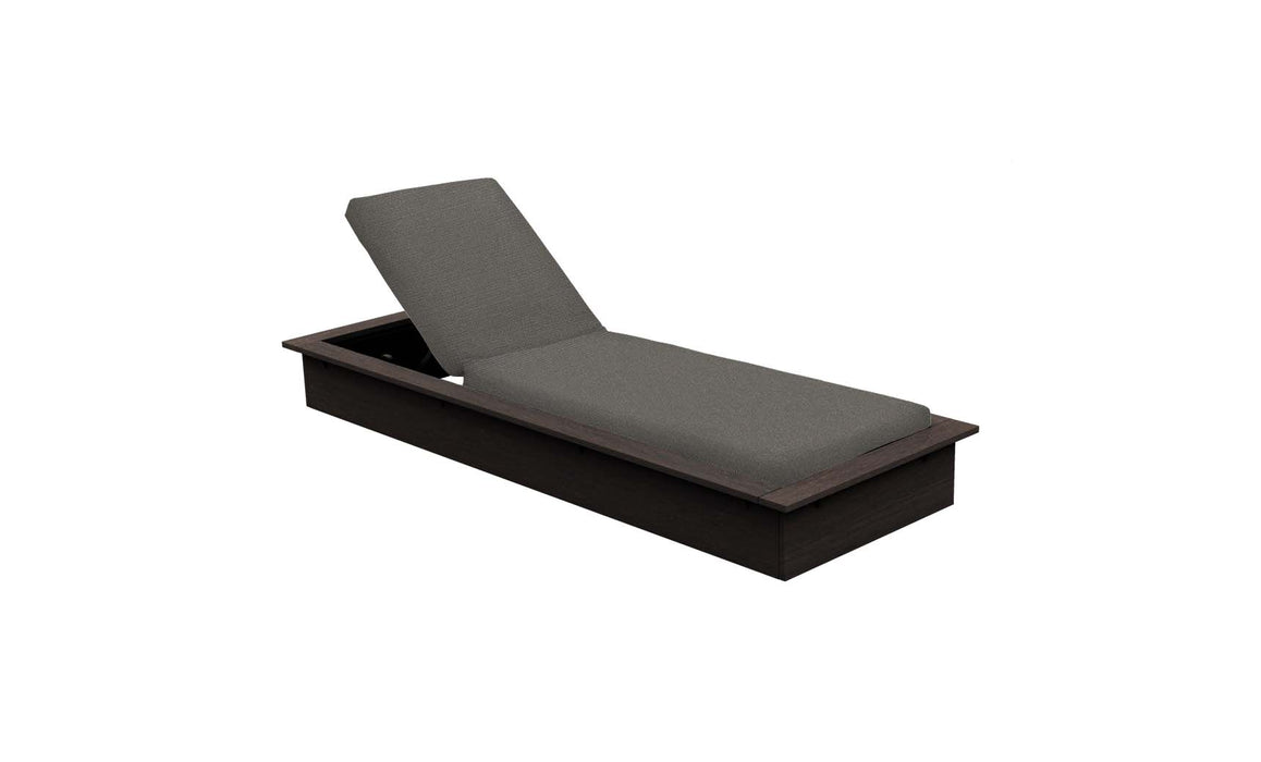 Ledge Lounger Echo Chaise — Flint Base-4644 Charcoal Grey Fabric