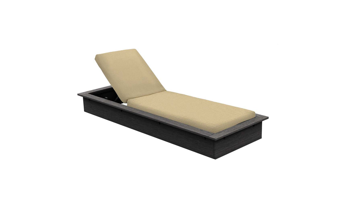 Ledge Lounger Echo Chaise — Fog Base-4633 Linen Fabric