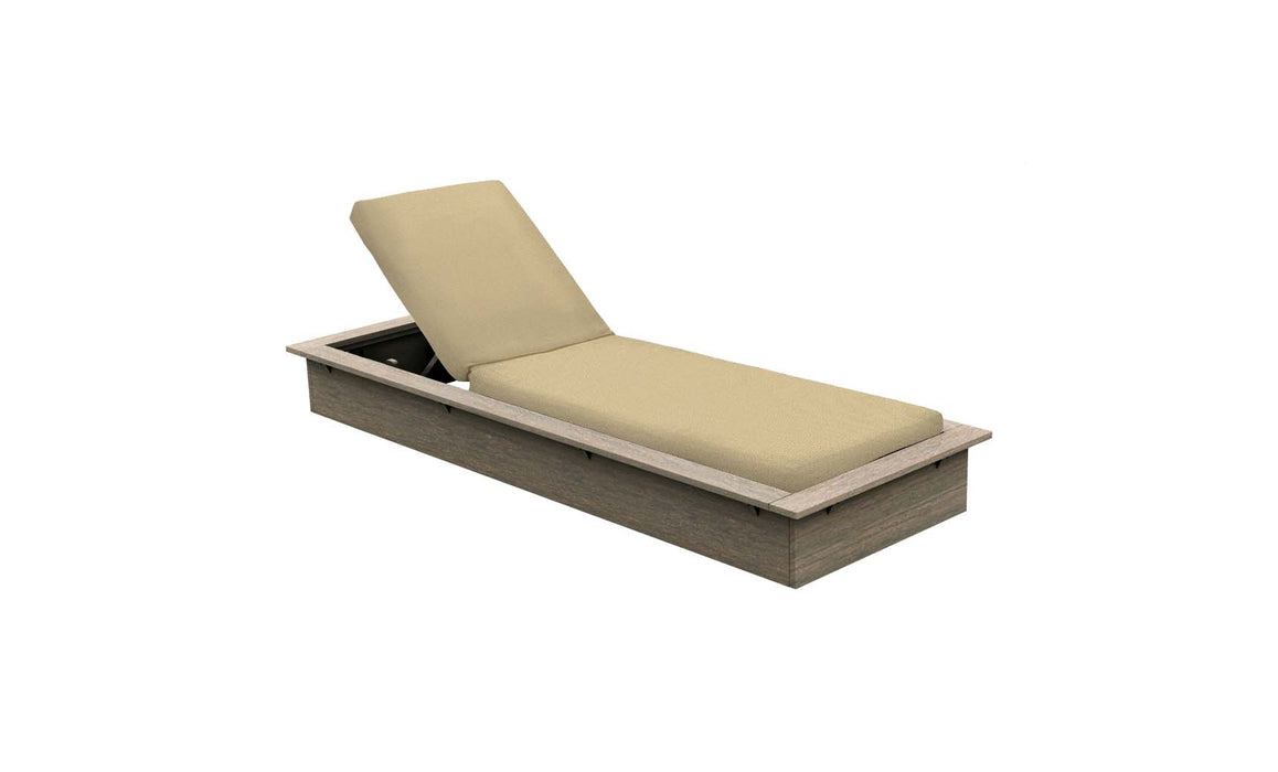Ledge Lounger Echo Chaise — Wheat Base-4633 Linen Fabric
