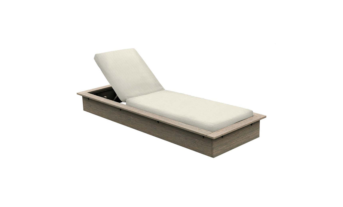 Ledge Lounger Echo Chaise — Wheat Base-4642 Oyster Fabric