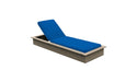 Ledge Lounger Echo Chaise — Wheat Base-4601 Pacific Blue Fabric