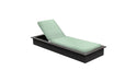 Ledge Lounger Echo Chaise — Fog Base-4664 Sea Fabric