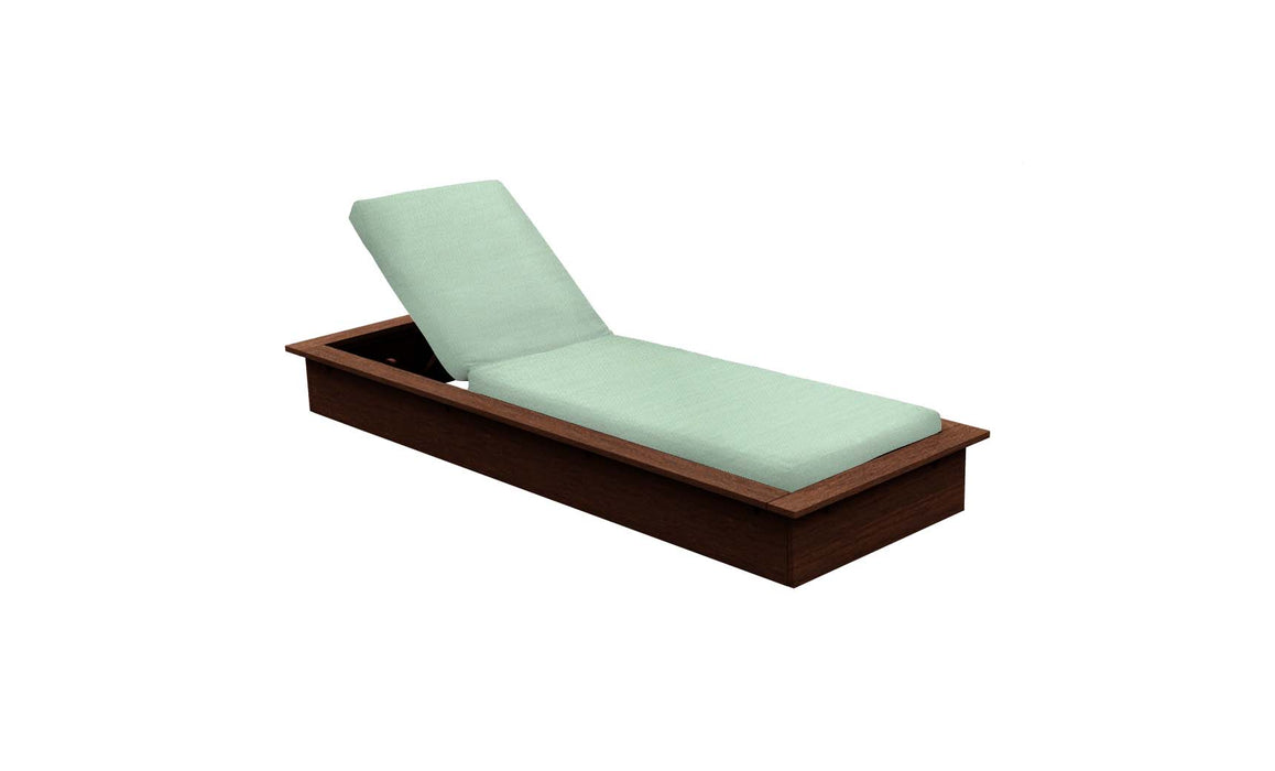 Ledge Lounger Echo Chaise — Harvest Base-4664 Sea Fabric