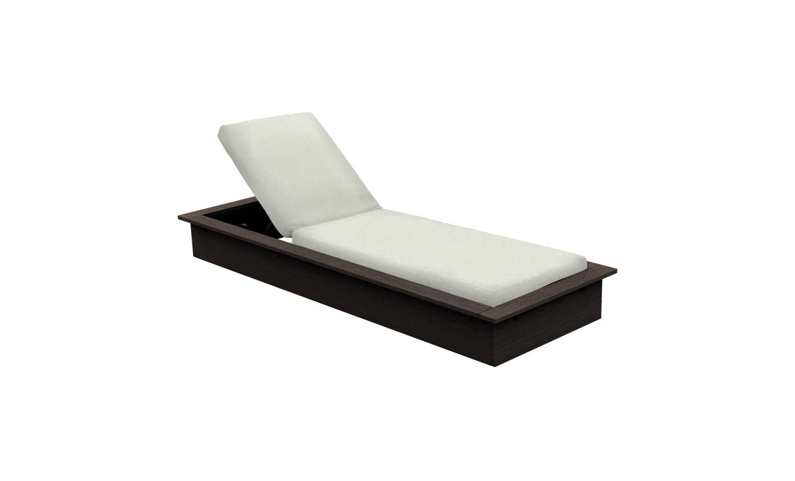 Ledge Lounger Echo Chaise — Flint Base-4651 Silver Fabric