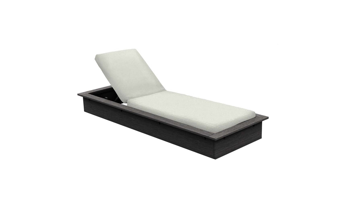 Ledge Lounger Echo Chaise — Fog Base-4651 Silver Fabric
