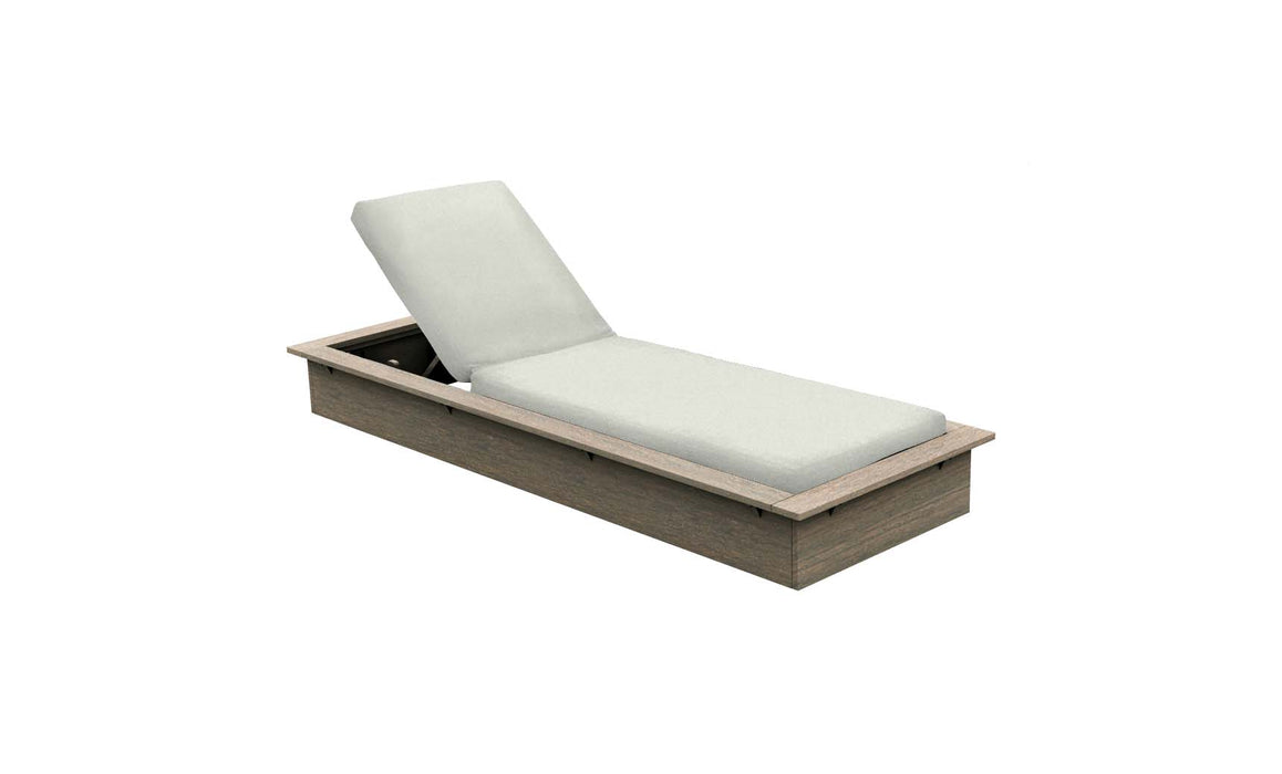 Ledge Lounger Echo Chaise — Wheat Base-4651 Silver Fabric