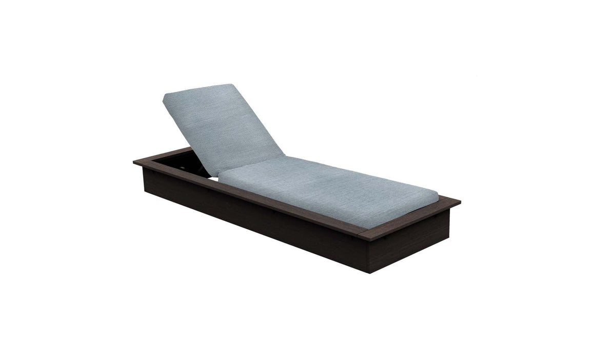 Ledge Lounger Echo Chaise — Flint Base-4636 Storm Fabric