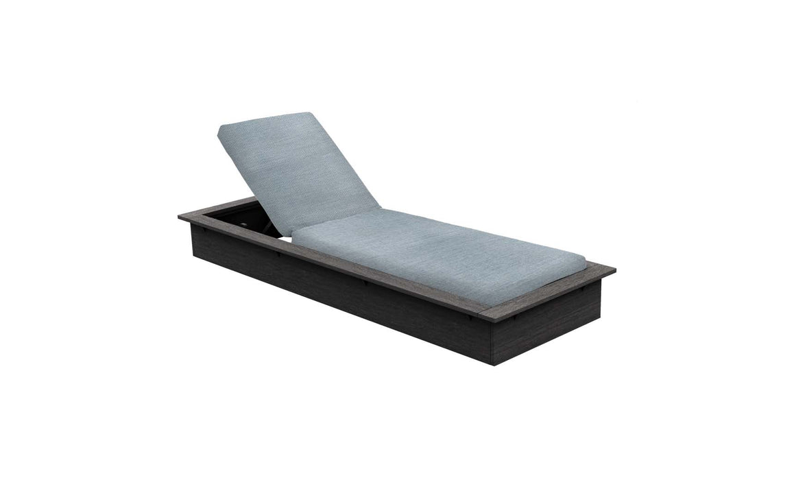 Ledge Lounger Echo Chaise — Fog Base-4636 Storm Fabric