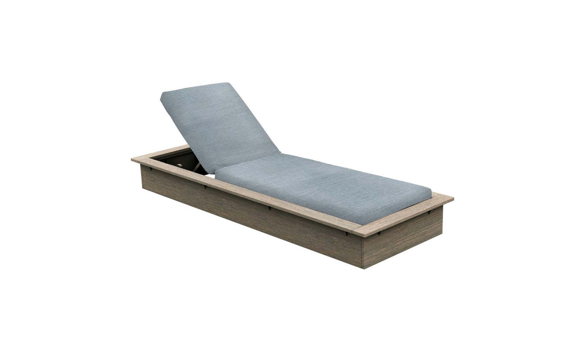 Ledge Lounger Echo Chaise — Wheat Base-4636 Storm Fabric