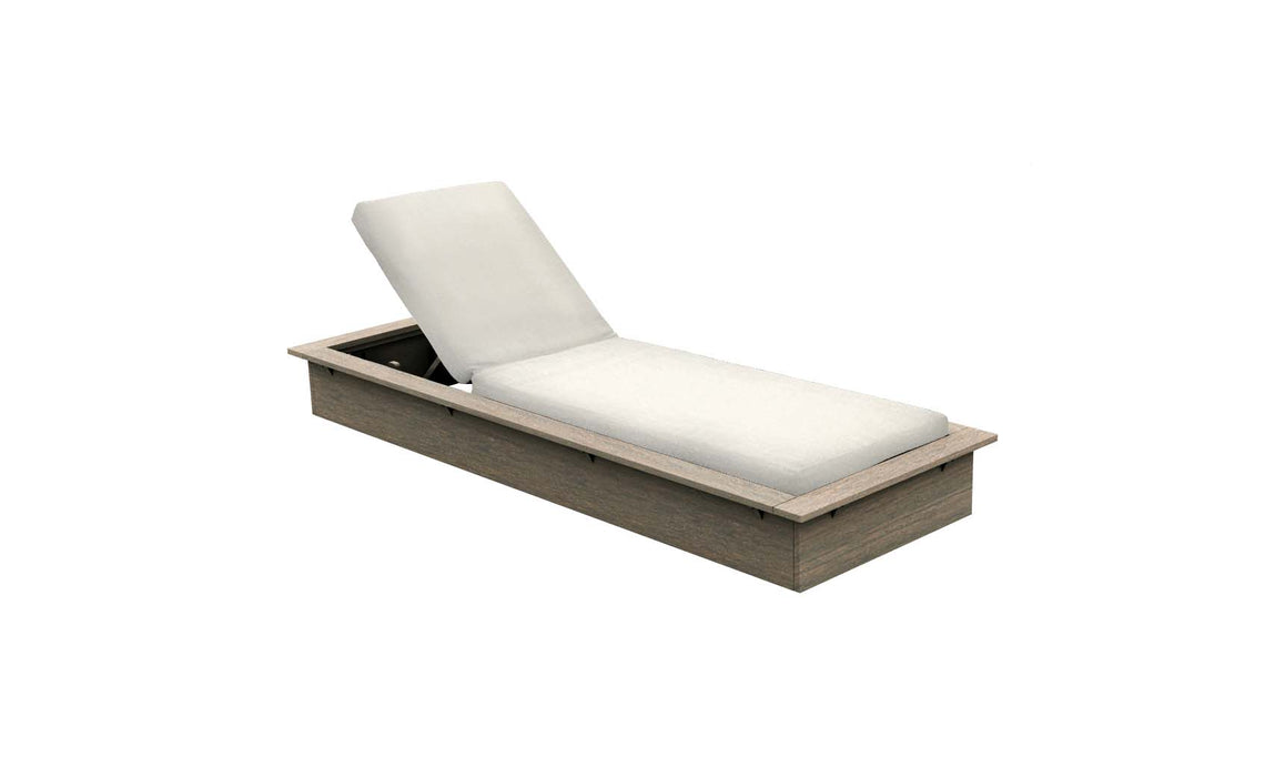 Ledge Lounger Echo Chaise — Wheat Base-4634 White Fabric