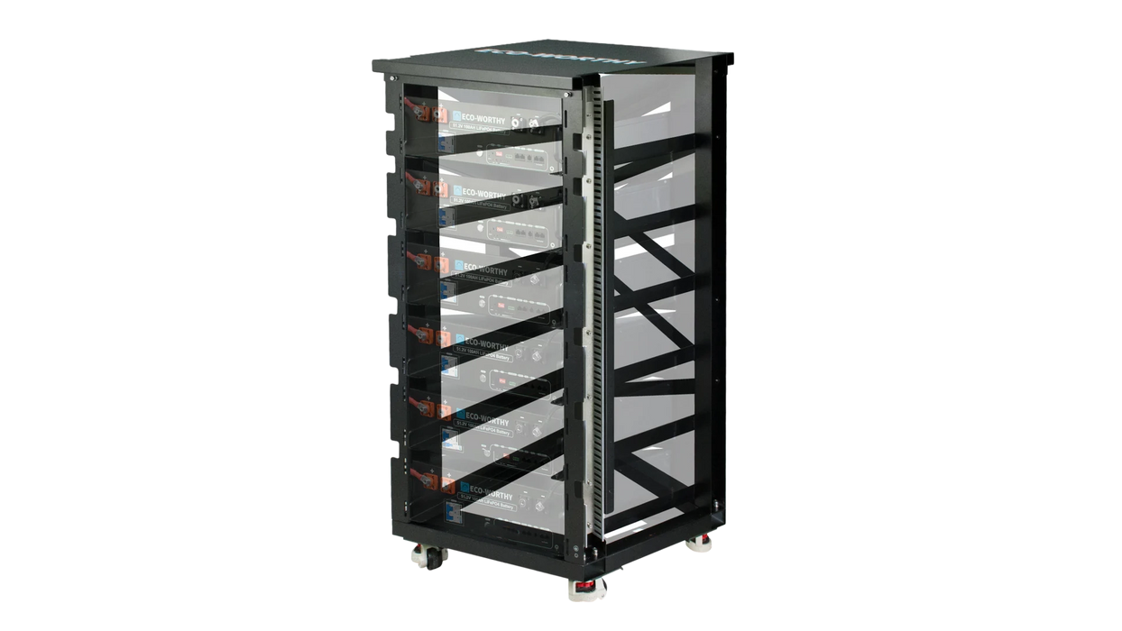 ECO-WORTHY 6-Slot Battery Rack for ECO-WORTHY 48V Server Rack Lithium Batteries, Fits Cubix 100 and Cubix 100 Pro - Urban Supply Inc