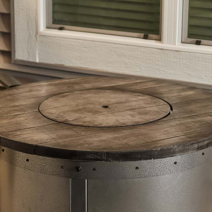 The Outdoor Greatroom Edison Round Gas Fire Pit Table | ED-20