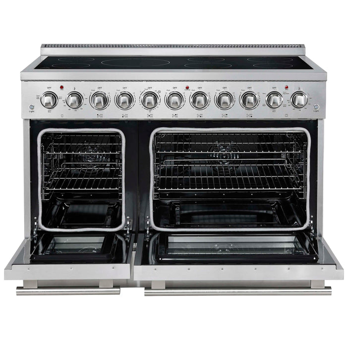Forno Paolo 48-Inch Freestanding Electric Range with 6.7 Cu. Ft. True Convection Oven in Stainless Steel (FFSEL6011-48)