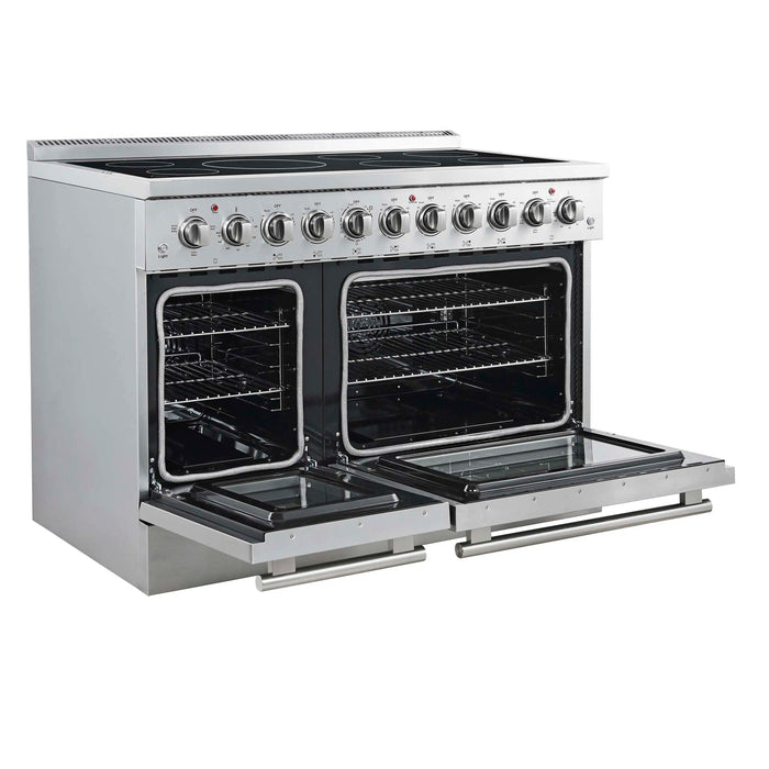 Forno Paolo 48-Inch Freestanding Electric Range with 6.7 Cu. Ft. True Convection Oven in Stainless Steel (FFSEL6011-48)