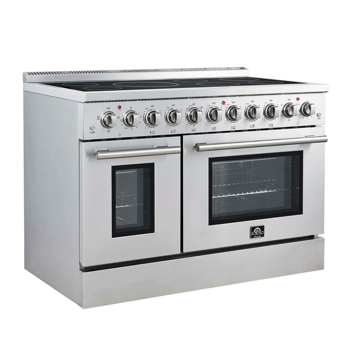 Forno Paolo 48-Inch Freestanding Electric Range with 6.7 Cu. Ft. True Convection Oven in Stainless Steel (FFSEL6011-48)