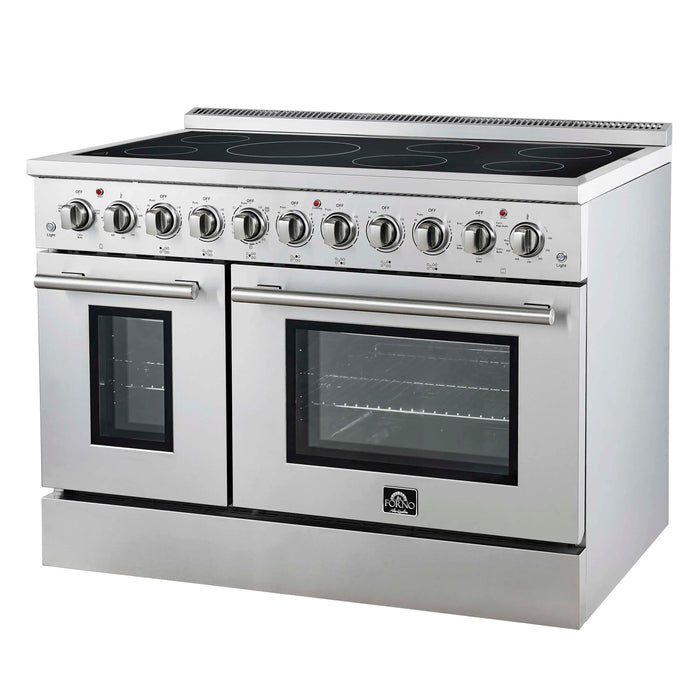 Forno Paolo 48-Inch Freestanding Electric Range with 6.7 Cu. Ft. True Convection Oven in Stainless Steel (FFSEL6011-48)