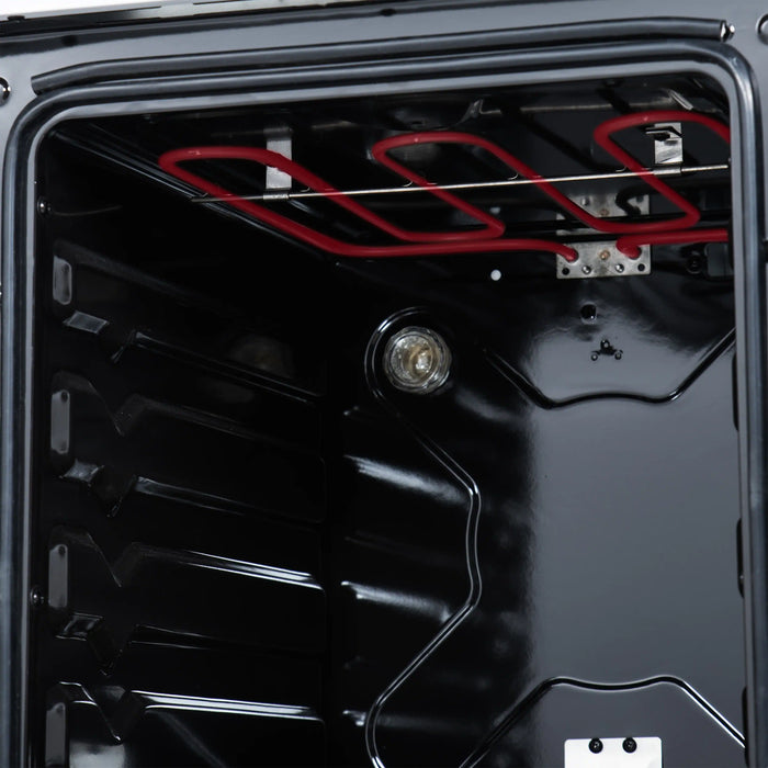 Forno Pallerano 20-Inch Freestanding Electric Range in White with Antique Brass Trim (FFSEL6052-20WHT)