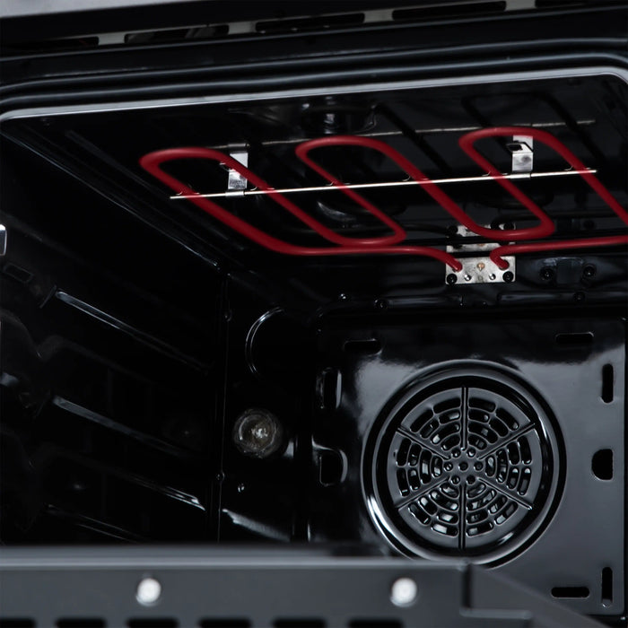 Forno Loiano 24-Inch Freestanding Electric Range in Black with Antique Brass Trim (FFSEL6069-24BLK)