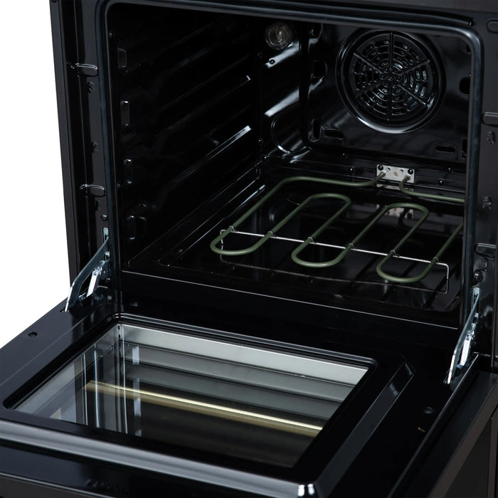 Forno Loiano 24-Inch Freestanding Electric Range in Black with Antique Brass Trim (FFSEL6069-24BLK)